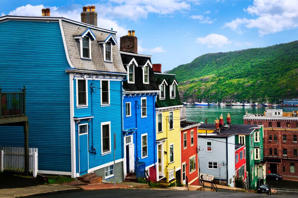 Colourful houses in St Johns