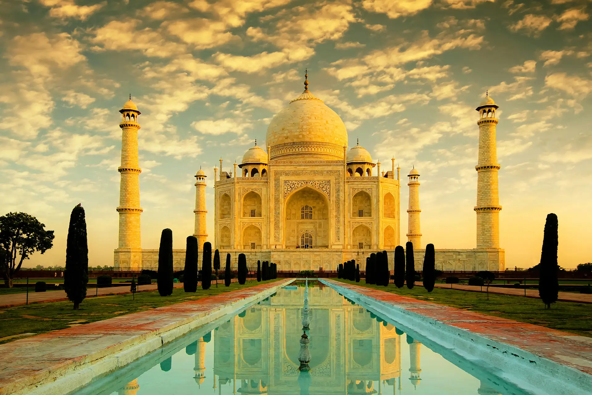 Taj Mahal at sunrise