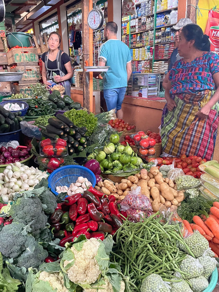 Cornucopia of vegetables at Antigua’s central market