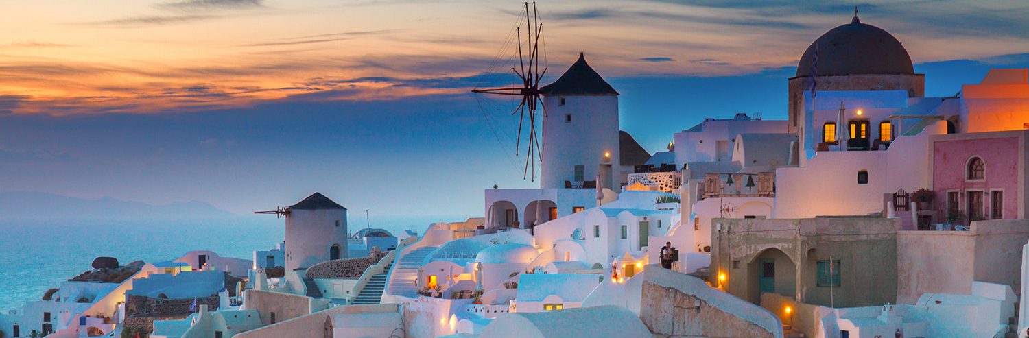 Greece Travel Oia village at night santorini